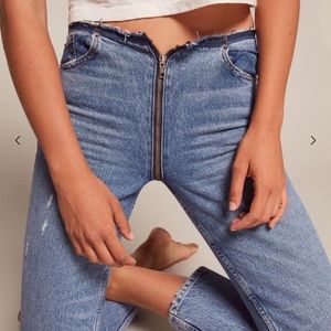 Reformation zipper jeans